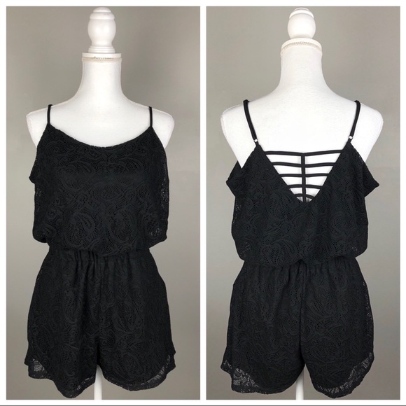 Liberty Love Other - {Liberty Love} Lace CrissCross Sleeveless Romper